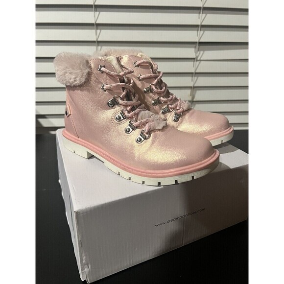 DREAM PAIRS Kids Girls Boys Ankle Booties Side Zipper Fashion Warm Snow Boots 4 - Picture 1 of 9